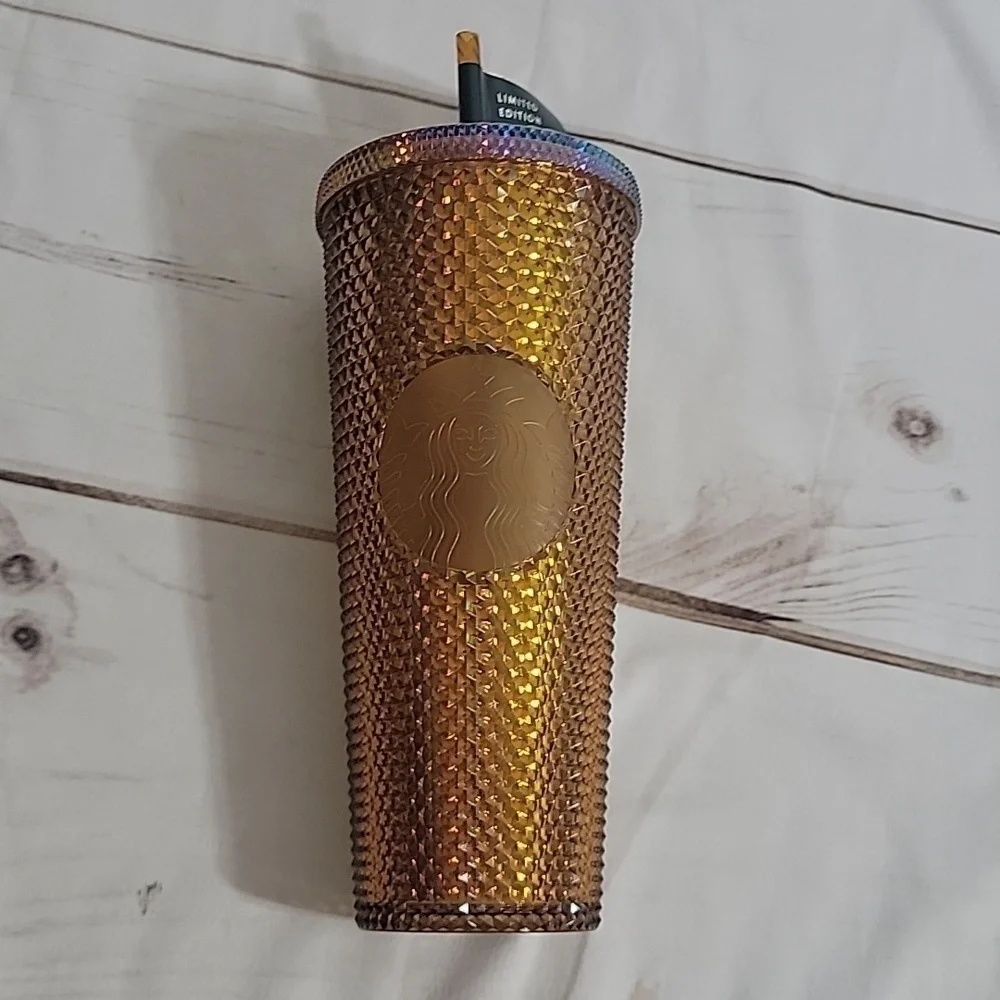 Starbucks 50th Anniversary Limited Edition Studded Copper Iridescent Venti Cup